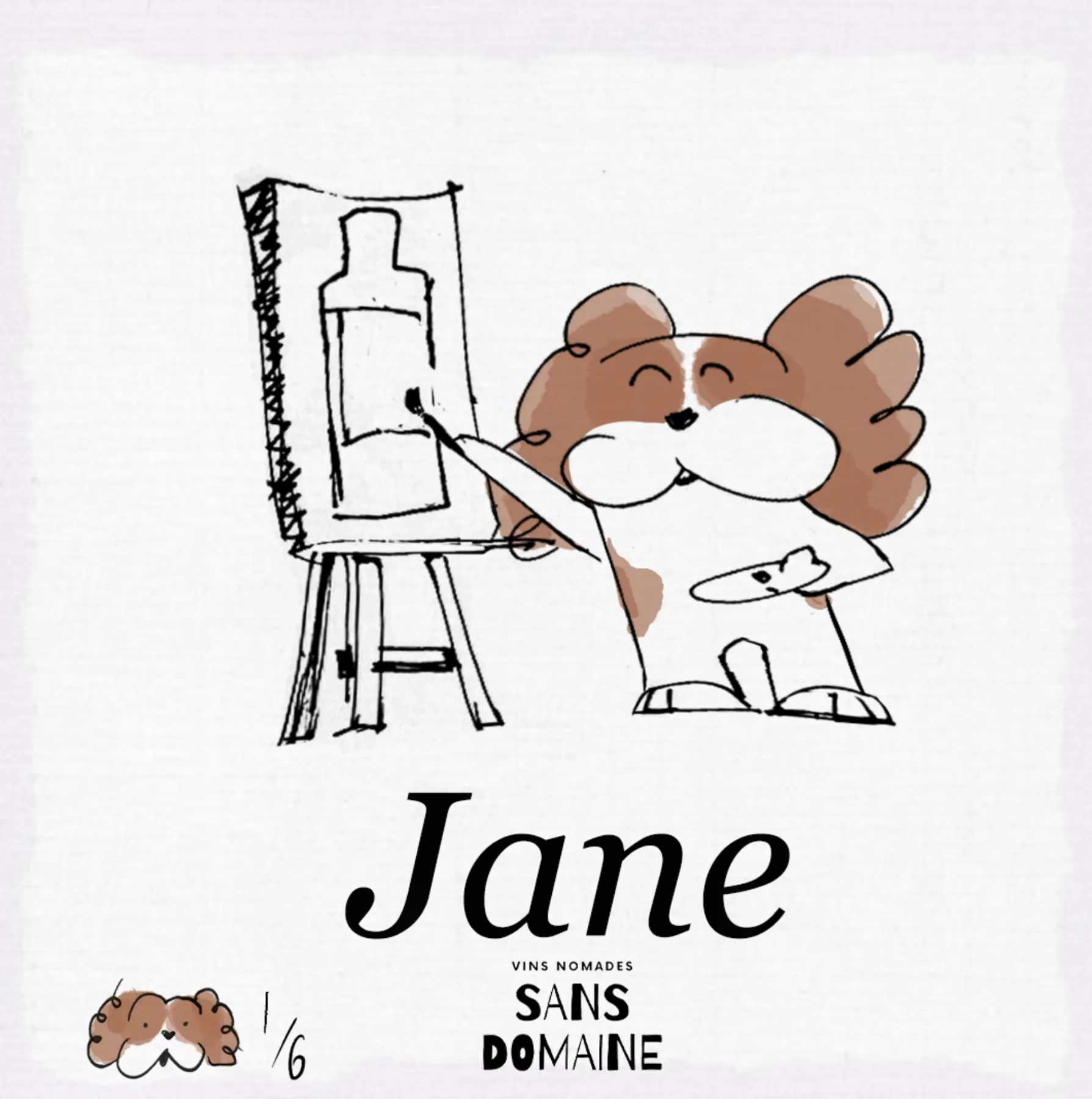 Jane 1/6: la Jane pintant una ampolla en un cavallet