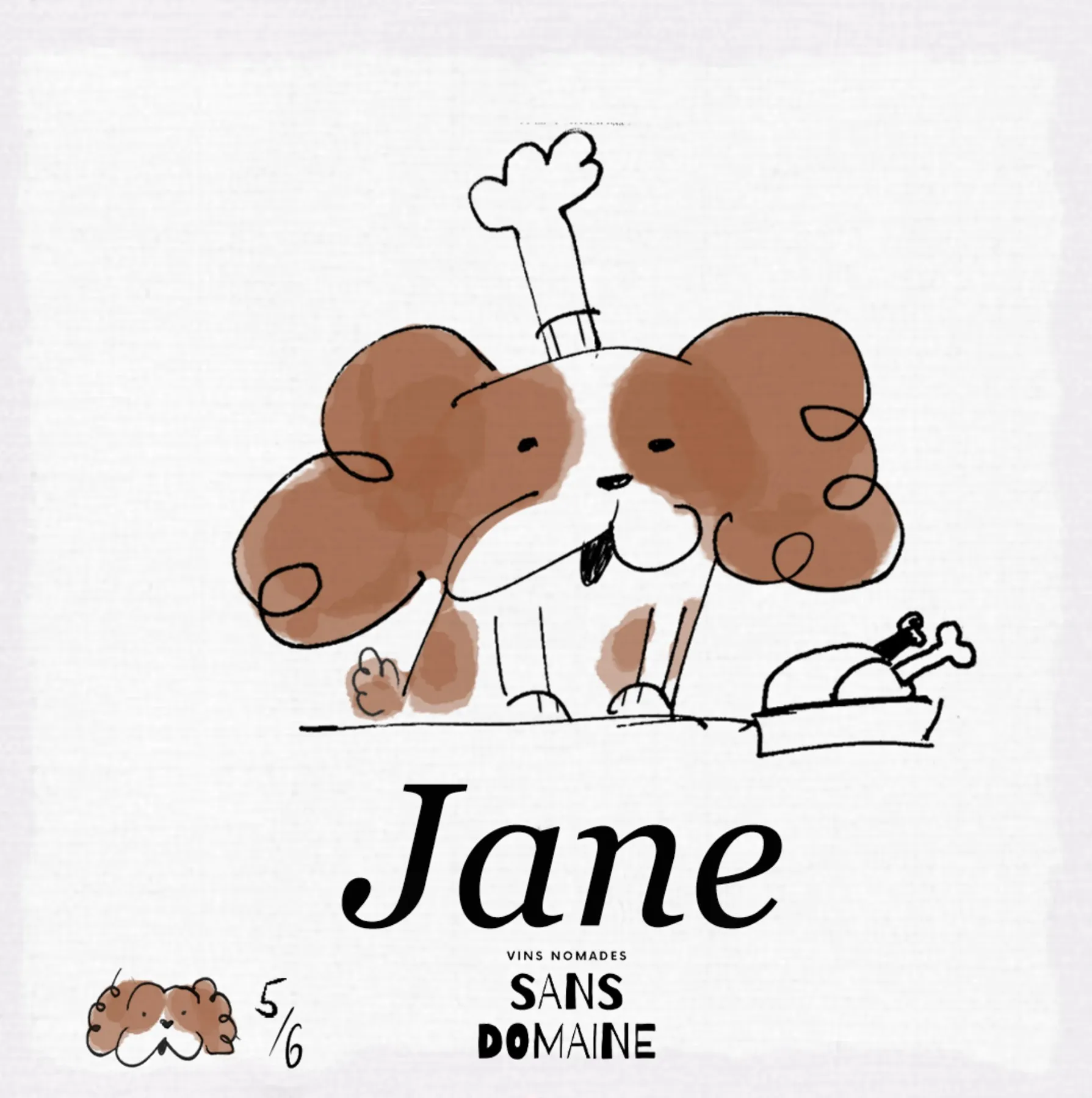 Jane 5/6: la Jane amb barret de cuiner i un rostit